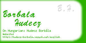 borbala hudecz business card