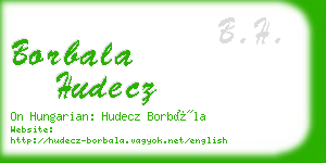 borbala hudecz business card